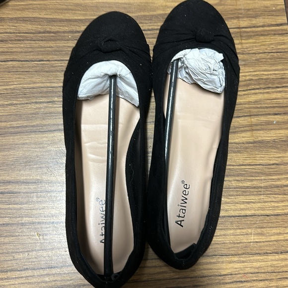 ‼️$10 - Ataiwee Women's Flats Shoes Size 8.5 Black NWT - Picture 2 of 5